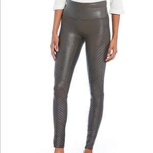 Spanx faux leather motto leggings